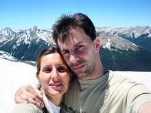Agustin and his wife on honeymoon.