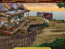 Viele Charaktere sind an Figuren aus <i>Treasure Island</i> oder anderen <br /><br />Abenteuergeschichten angelehnt, wie diesen Einsiedler-Dalmatiner,<br /><br />der an Long John Silver erinnert